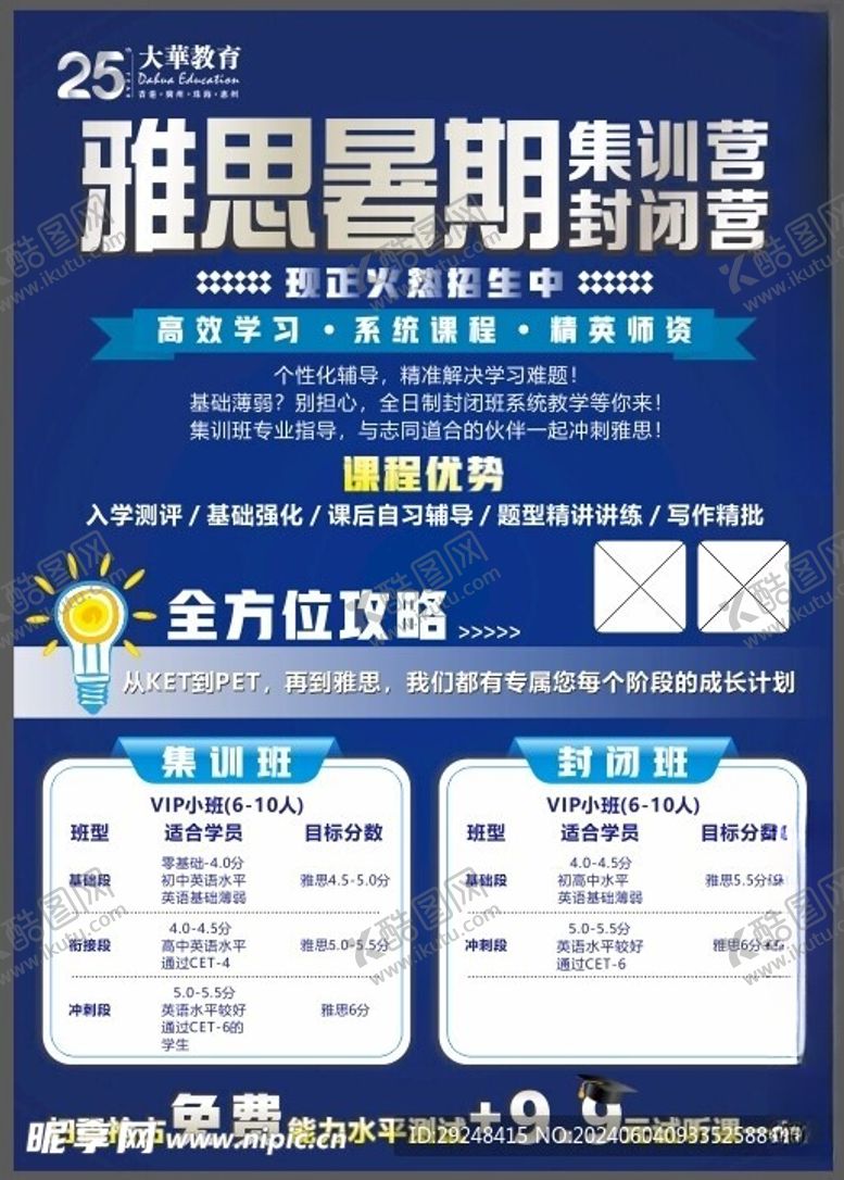 编号：79615502061506234338【酷图网】源文件下载-雅思教育海报