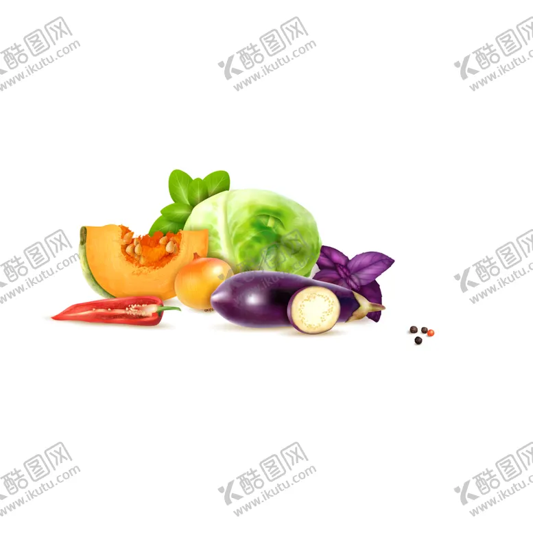 编号：48245604301339322771【酷图网】源文件下载-水果蔬菜组合