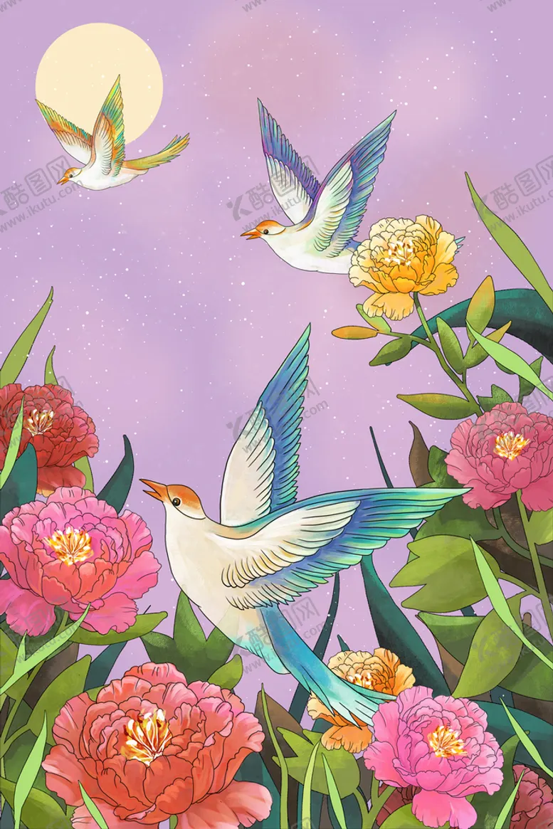 编号：56753610191144337395【酷图网】源文件下载-花鸟水墨画