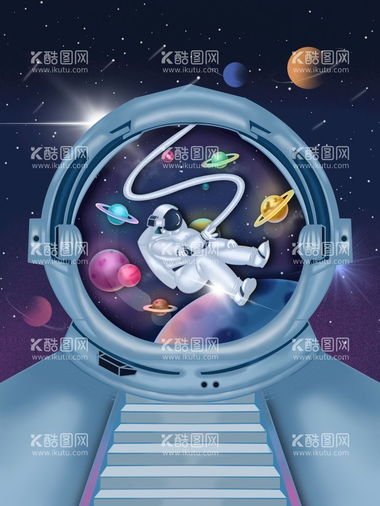 编号：09487509290001229124【酷图网】源文件下载-宇宙星空 宇航员 