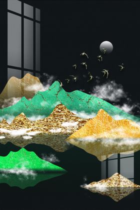 北欧风简约抽象艺术装饰画