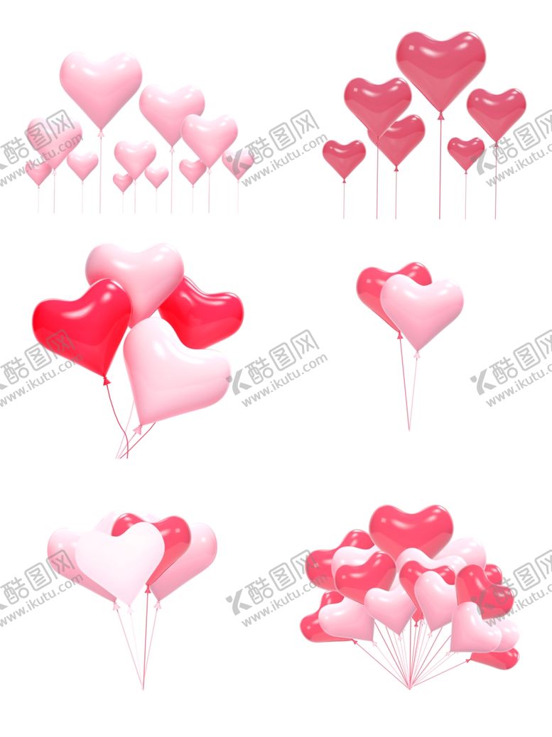 编号：73074012161127075444【酷图网】源文件下载-情人节气球