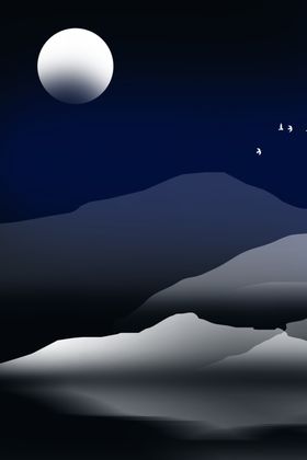 唯美夜色装饰画