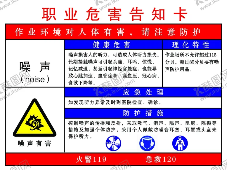 编号：87276706271906536426【酷图网】源文件下载-职业危害告知卡