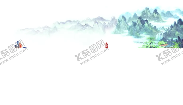 编号：36633604270422051863【酷图网】源文件下载-中国风山水水墨画