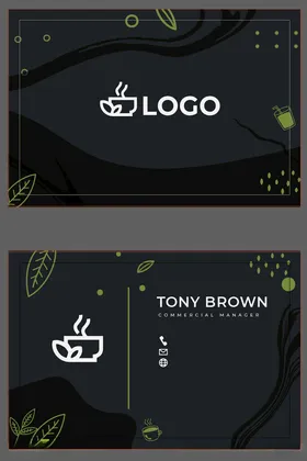 花店简约名片设计模板