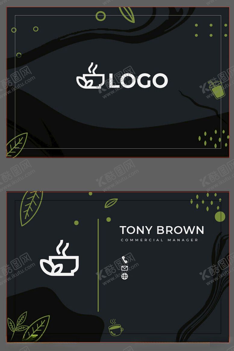 编号：55046810301509367308【酷图网】源文件下载-简约风名片设计模板