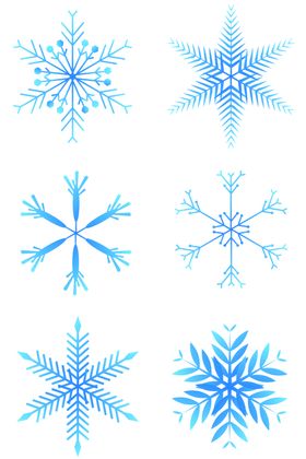 手绘霜花雪花