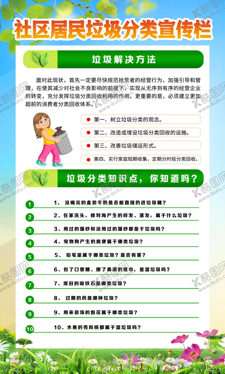 编号：42143105071523019078【酷图网】源文件下载-垃圾分类垃圾分类展板