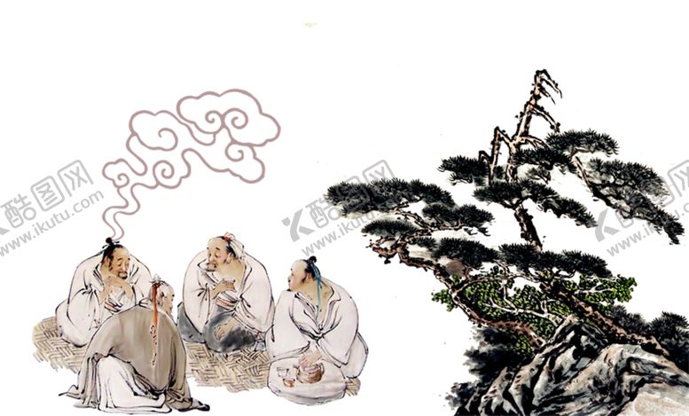 编号：98432205112228436060【酷图网】源文件下载-水墨中国风迎客松