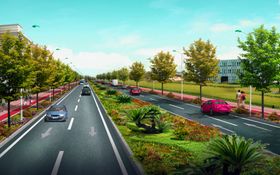 道路绿化景观效果图