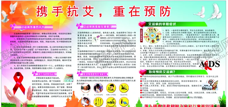 编号：11616406261448272969【酷图网】源文件下载-艾滋病展板