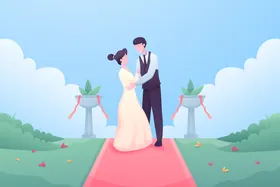 结婚新郎卡通人物礼
