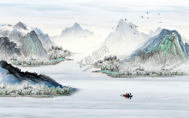编号：37329305100357143729【酷图网】源文件下载-水墨山水