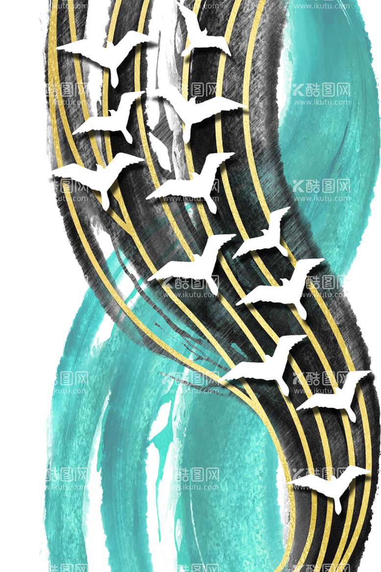 编号：97831011122341332269【酷图网】源文件下载-发财树 玄关 山水画 艺术画 