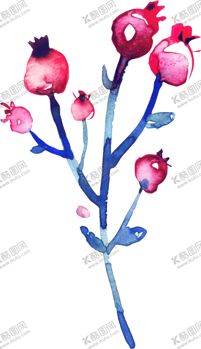 编号：70728810071206386633【酷图网】源文件下载-水彩手绘花卉花朵植物