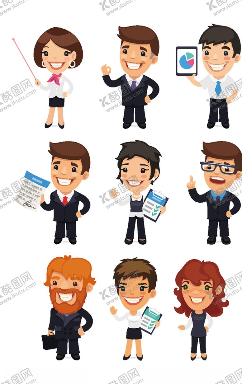 编号：16169609230112245881【酷图网】源文件下载-扁平男孩扁平女孩