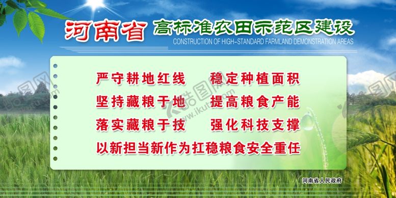 编号：58956506240944017948【酷图网】源文件下载-农田建设展板