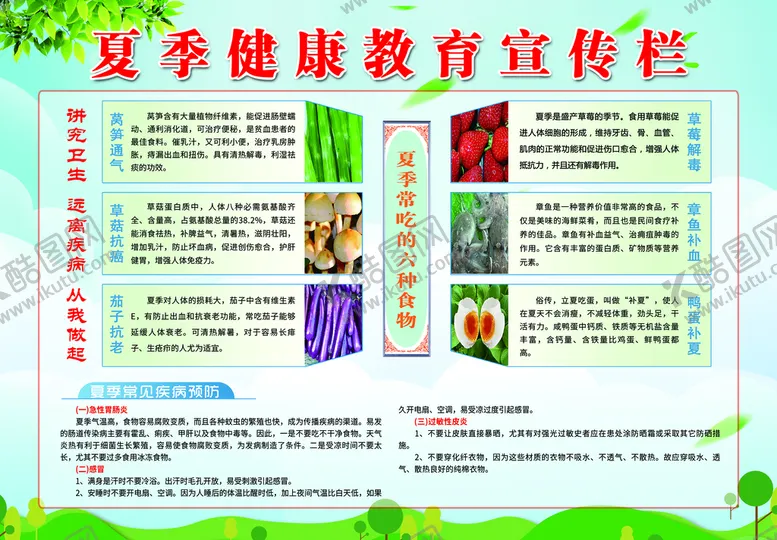 编号：14307209222308599372【酷图网】源文件下载-夏季健康教育