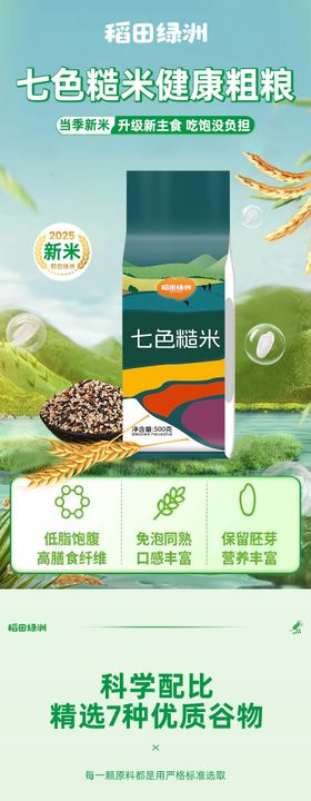 东北大米七色糙米详情页