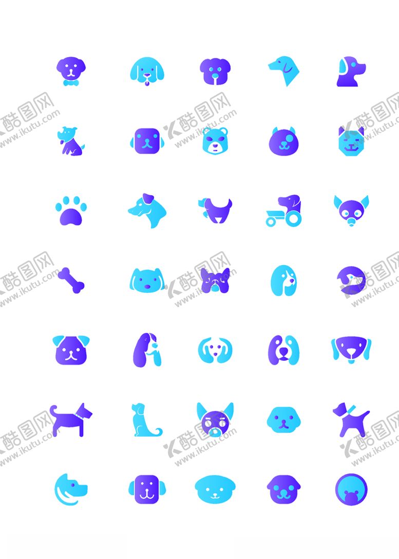 编号：95913510030605556466【酷图网】源文件下载-蓝色小动物图标