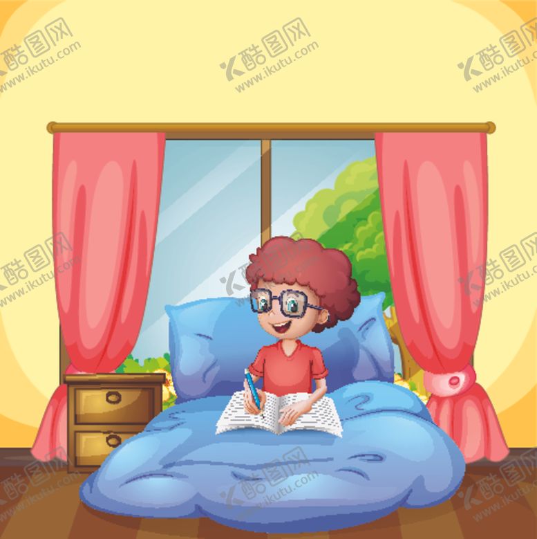 编号：51673709142209457403【酷图网】源文件下载-卡通学生插画