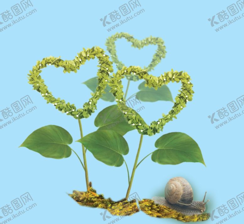 编号：11565305101535589348【酷图网】源文件下载-心形植物