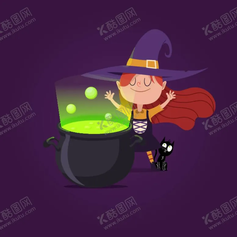 编号：73352412020624407857【酷图网】源文件下载-卡通魔女