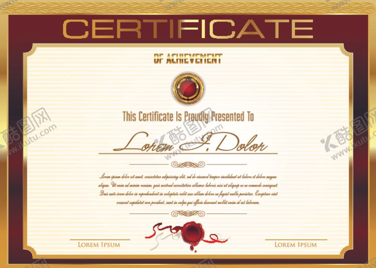 编号：51126509210755404585【酷图网】源文件下载-横版证书防伪花纹欧式边框奖状