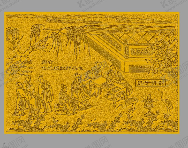 编号：30865210061332126405【酷图网】源文件下载-CAD浮雕装饰画3D模型