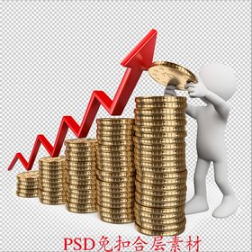 古朴金色大气金钱树壁画合成海报