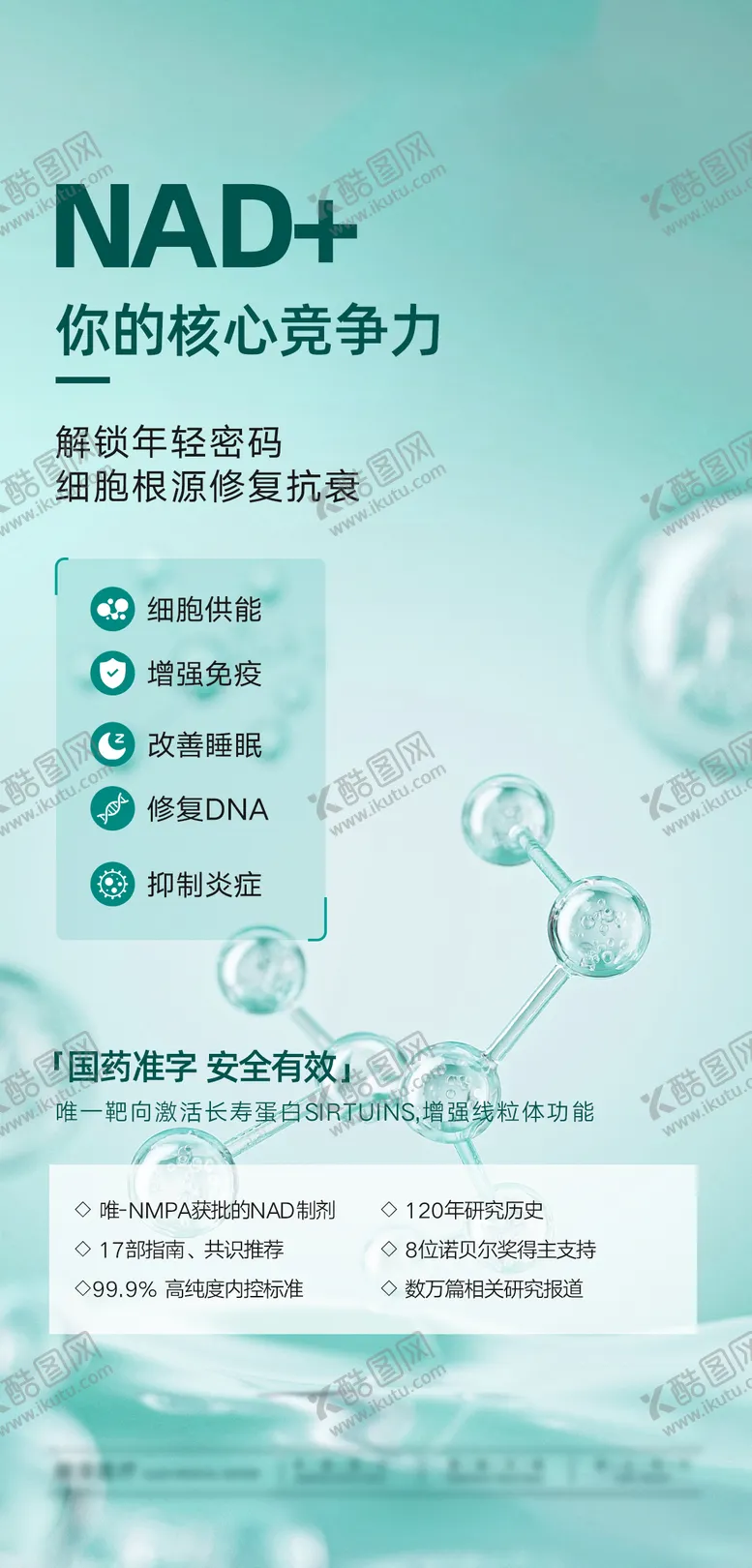编号：86925509161515563878【酷图网】源文件下载-NAD 抗衰年轻海报
