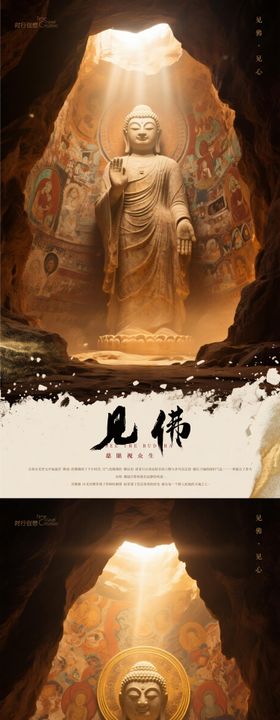 见佛文化宣传海报