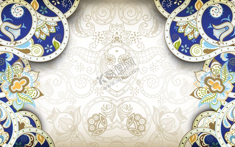 编号：18715510152107574670【酷图网】源文件下载-欧式花纹背景墙