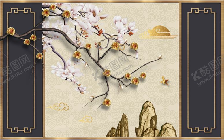 编号：57047704300551279166【酷图网】源文件下载-花鸟工笔画