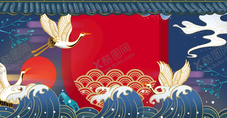 编号：93428109120103181584【酷图网】源文件下载-中国风国潮背景插画意境