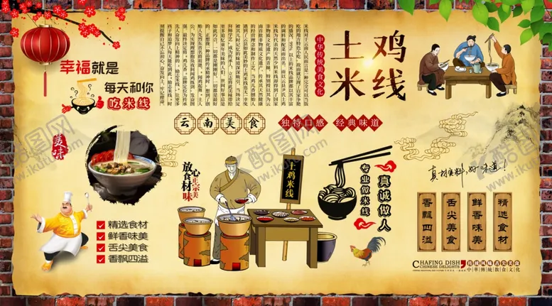 编号：77594806260639241842【酷图网】源文件下载-米线复古图
