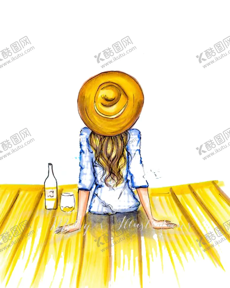 编号：51456104231452132613【酷图网】源文件下载-彩绘人物背影