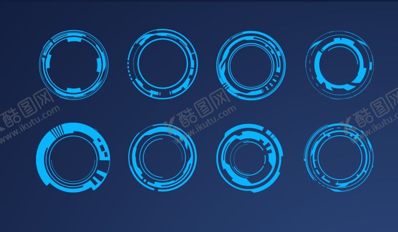 编号：84012009190438042347【酷图网】源文件下载-科技感圆形