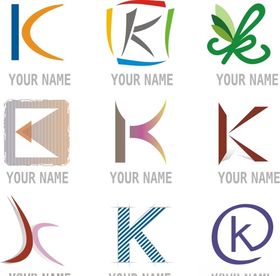 K字母标志设计
