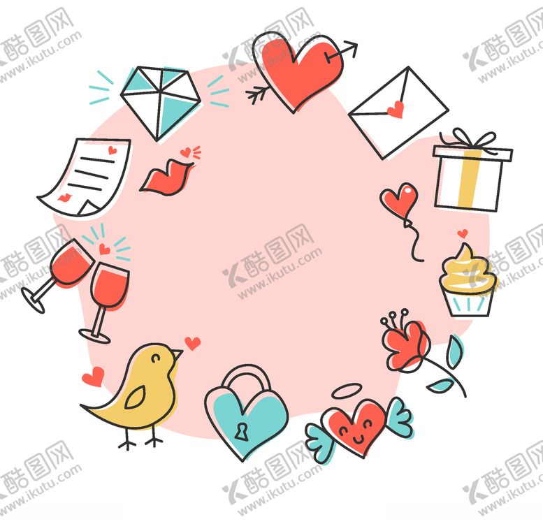 编号：46927309230321401865【酷图网】源文件下载-浪漫情人节元素