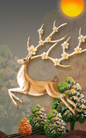玉石大理石背景墙装饰画