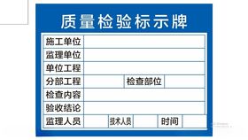 质量检验牌