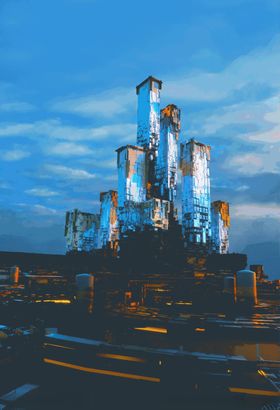 戴上VR穿越未来世界科幻