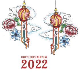 手绘2022新年