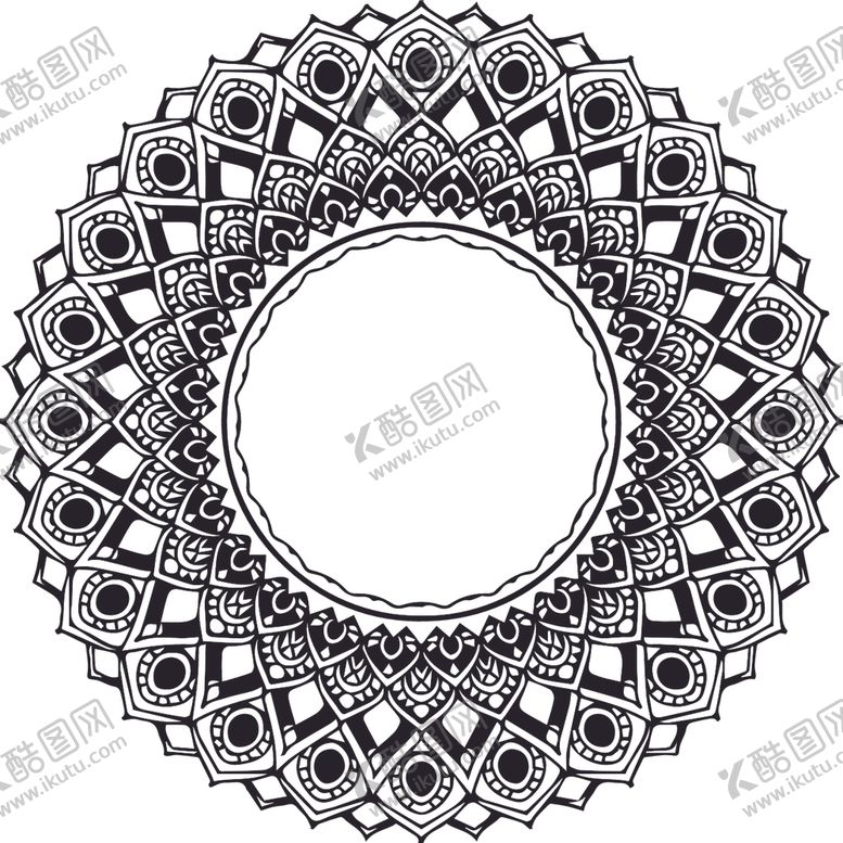 编号：87041309280410126991【酷图网】源文件下载-曼陀罗花纹