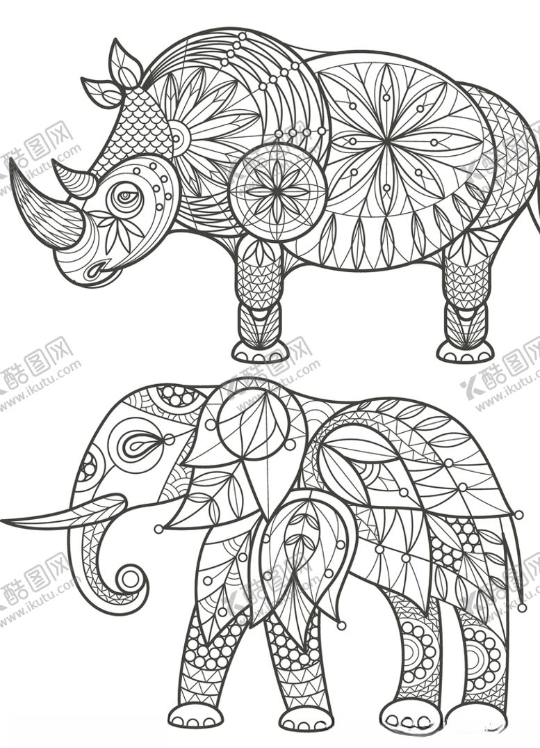 编号：66106810161121357287【酷图网】源文件下载-白描图案