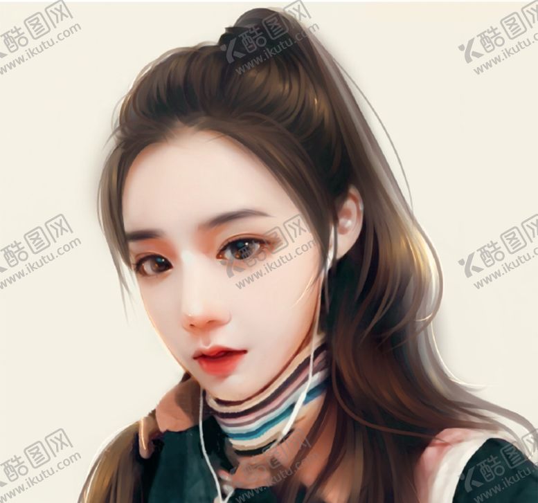 编号：80126005010331134285【酷图网】源文件下载-手绘美女