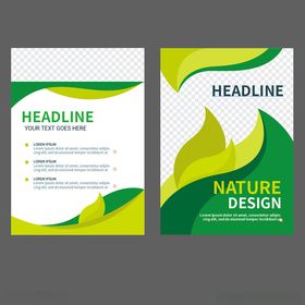 绿色动感宣传册设计模板