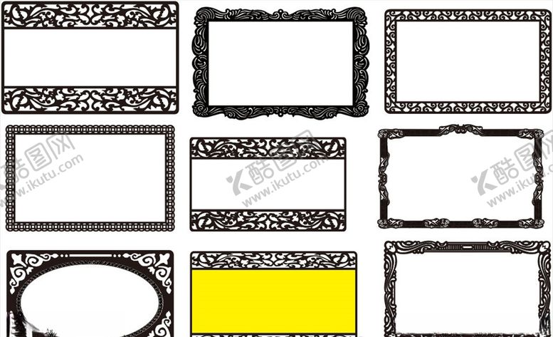 编号：58839609250548569329【酷图网】源文件下载-烂透花边贵宾卡边框金属烂透